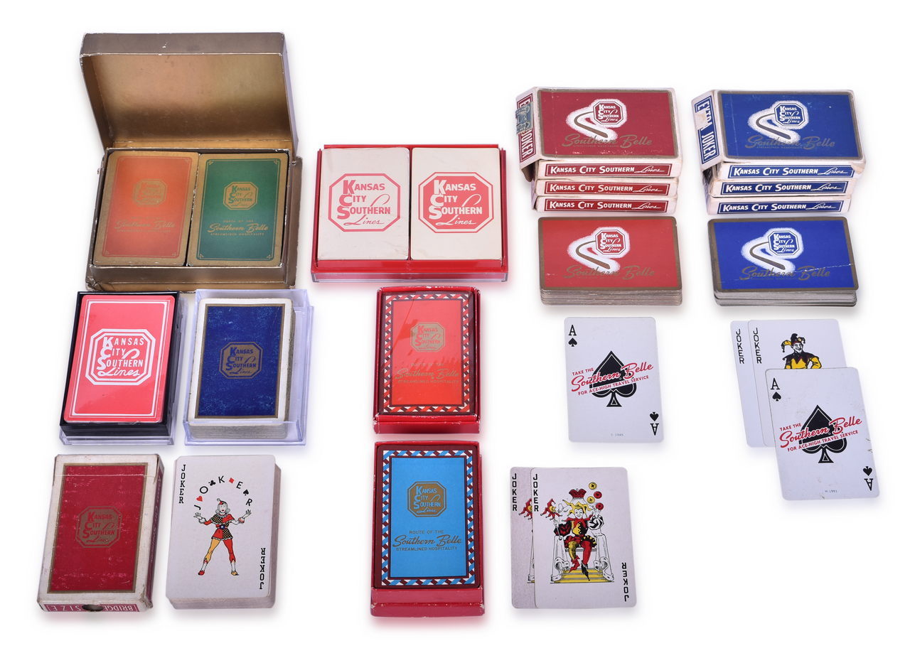 3125 - Sixteen Kansas City Southern Lines Railroad Playing Card Decks thumbnail