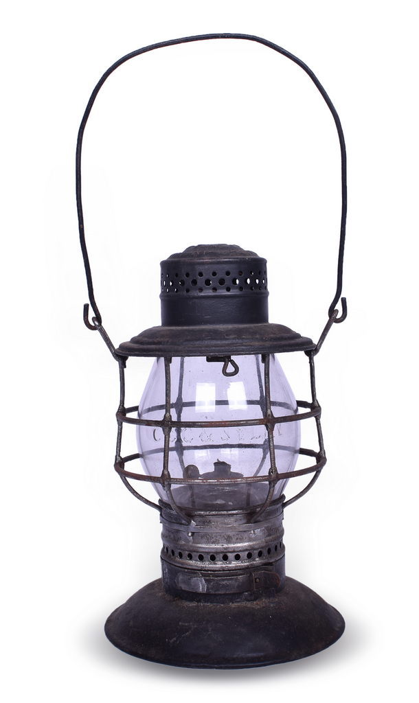 3128 - Adams & Westlake Bell Bottom CCC&St.L / Big Four Railroad Lantern w/ Clear Cast Globe thumbnail