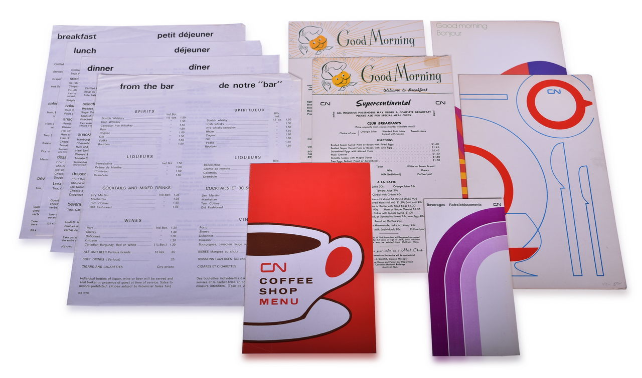 3131 - Seven Canadian National Railways Dining Car Menus - 1962 to 1975 thumbnail