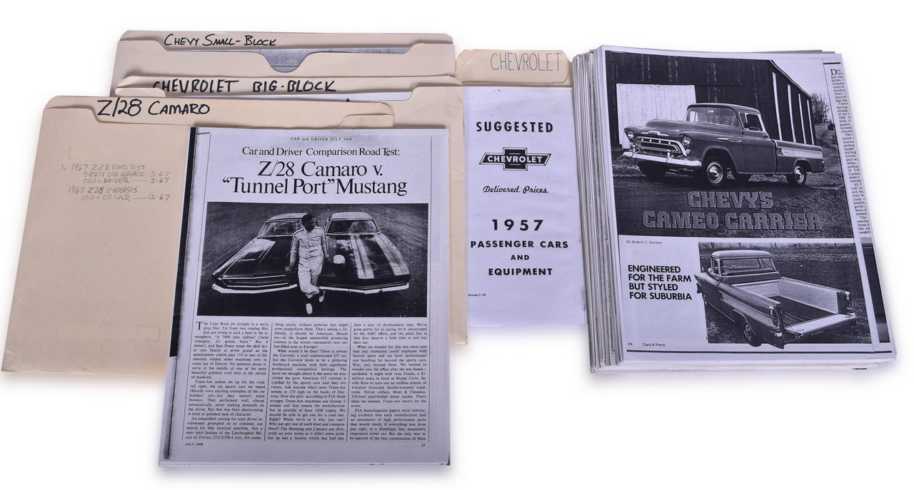 3642 - Chevrolet Research Folders - Z28 Camaro Chevelle, Nova, Corvette, Chevy II, and more thumbnail