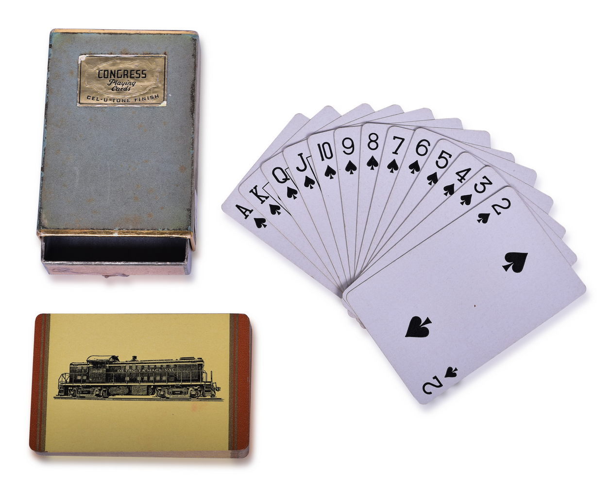 3137 - Detroit & Mackinac Railway Playing Card Deck - Engine 4610 thumbnail