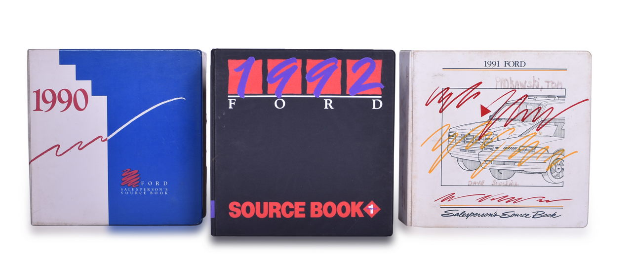 3646 - Three Ford Dealership Salesperson Source Books 1990-1992 thumbnail