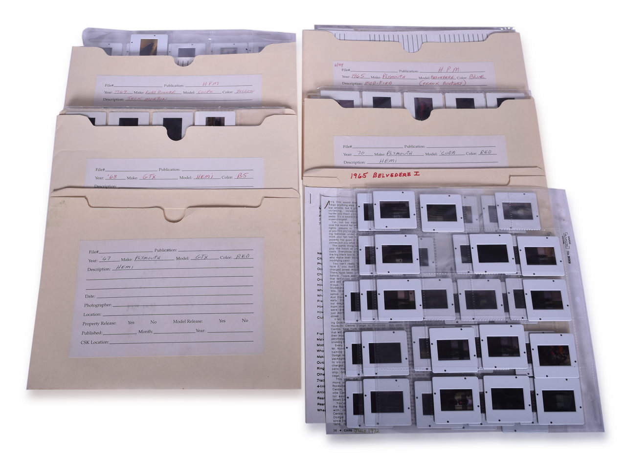 3656 - Mopar B-Body Research Folder - Slides and Negatives for 1967 Plymouth GTX, 1965 Belvedere, 1970 Cuda, and More thumbnail