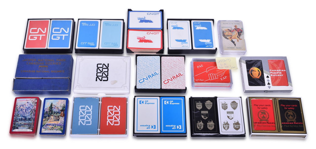 3153 - Twenty-Four Canadian National and Canadian Pacific Railways Playing Card Decks thumbnail