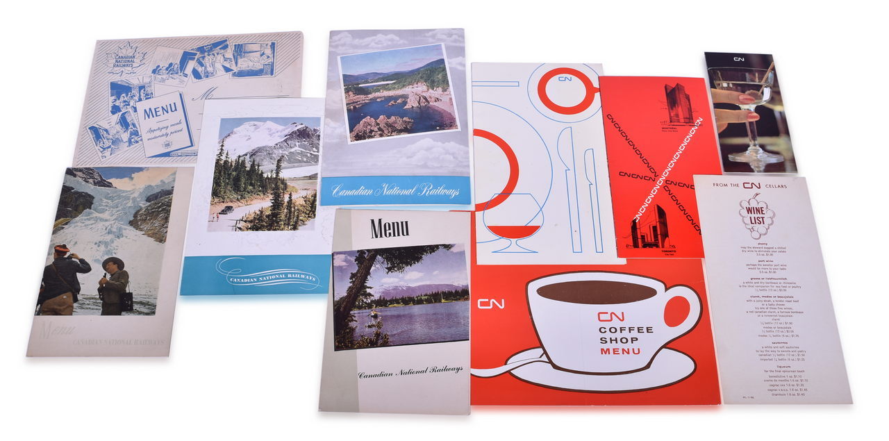 3155 - Nine Canadian National Railways Dining Car Menus - 1949 to 1966 thumbnail