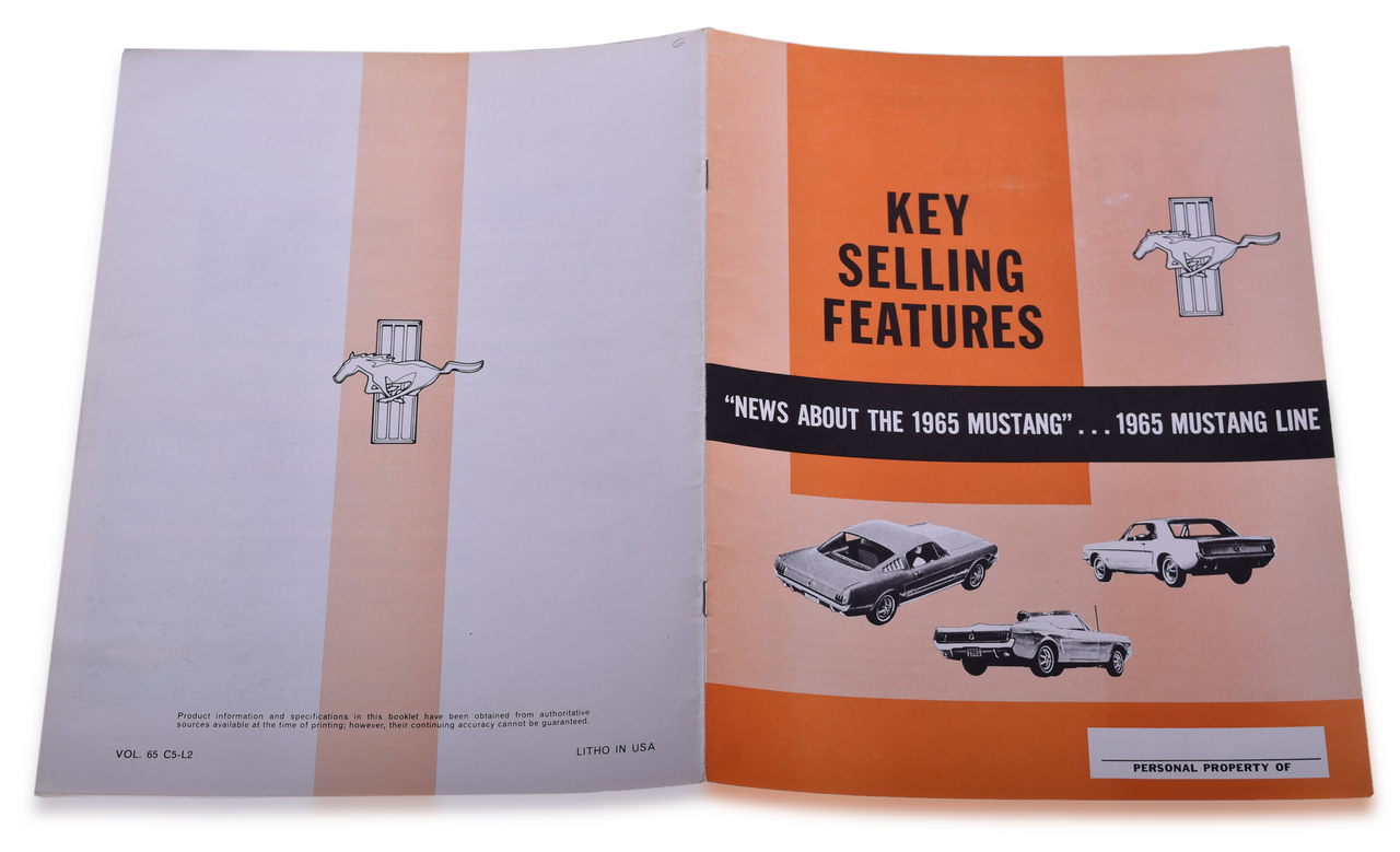 3600 - 1965 Ford Mustang Key Selling Features Dealership Salesman Brochure thumbnail