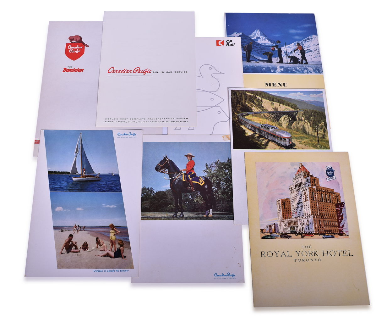 3163 - Eight Canadian Pacific Railway Dining Car Menus - 1949 to 1972 thumbnail