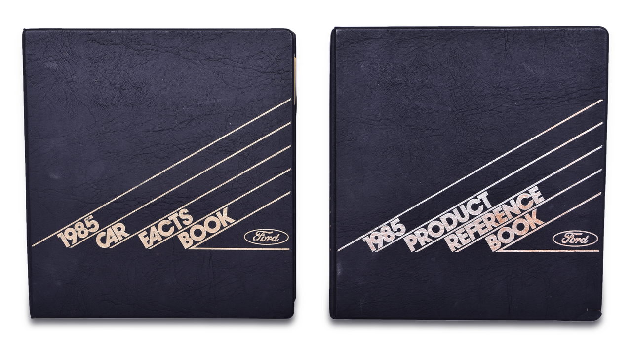 3674 - Pair of 1985 Ford Dealership Reference and Fact Books thumbnail