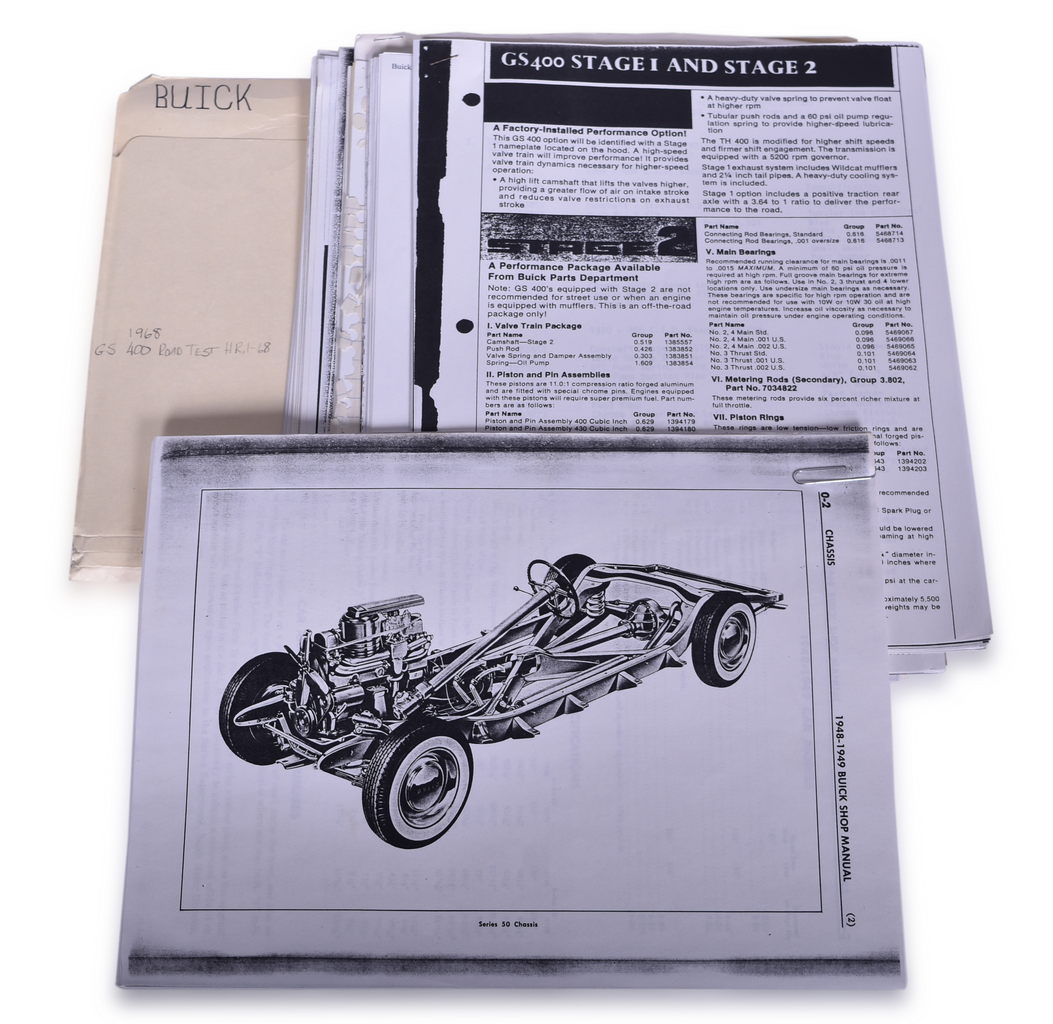 3677 - Buick Research Folder - GS 400s, Riviera, Chassis Manuals, Period Articles, and More thumbnail