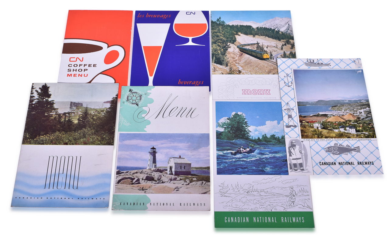 3167 - Seven Canadian National Railways Dining Car Menus - 1947 to 1964 thumbnail