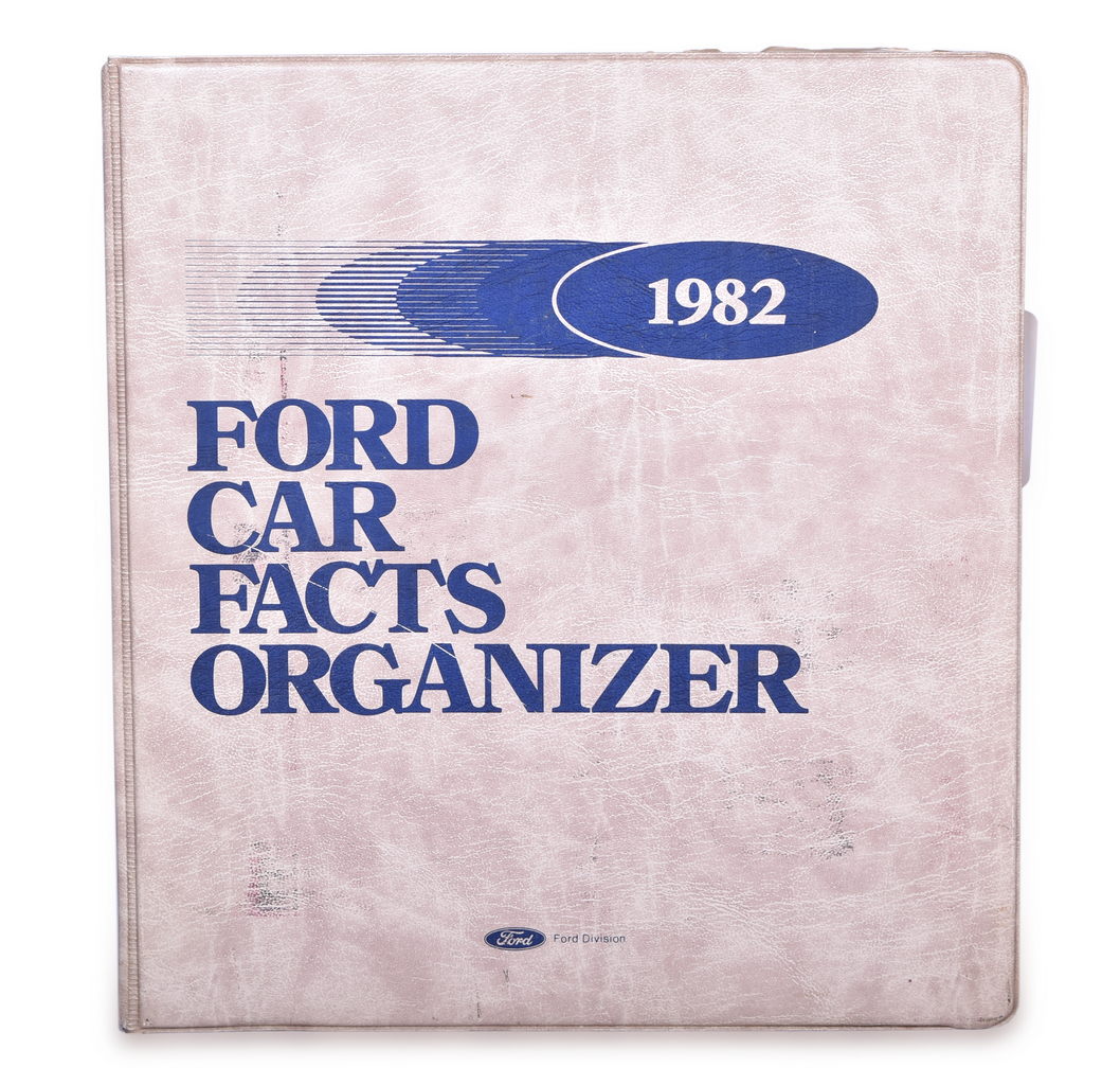 3680 - 1982 Ford Dealer Car Facts Organizer with Interior Fabric Sample Pages thumbnail