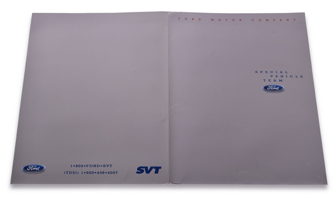 3683 - 1998 Ford Special Vehicle Team Press Folder Dealer Packet w/ 35mm Slides of SVT Mustang Cobra thumbnail