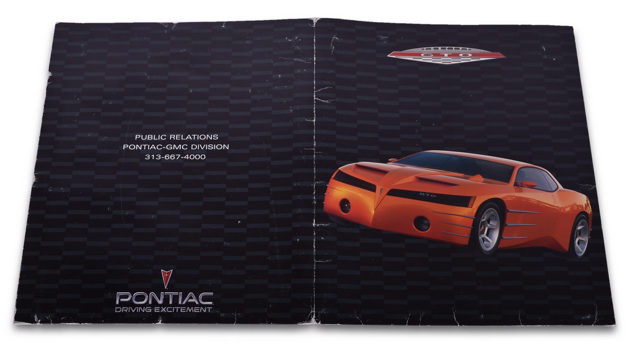 3684 - 1999 Pontiac Concept GTO Car Press Folder thumbnail