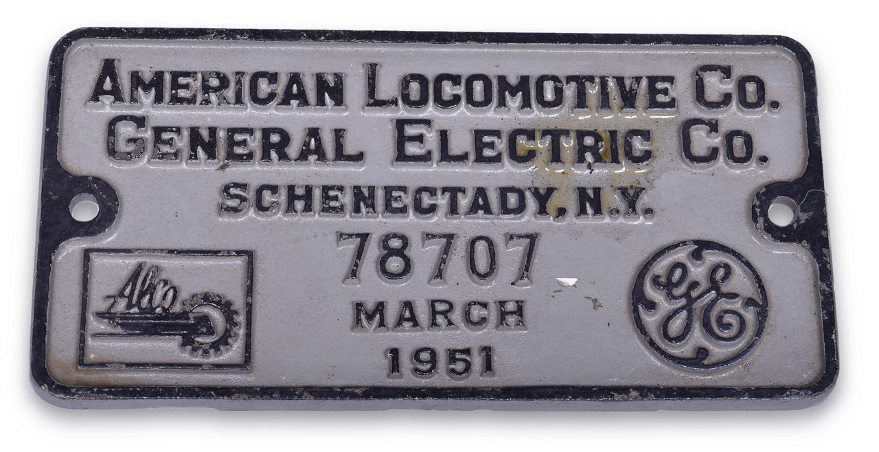 3186 - Alco Nickel Plate Railroad S-4 Switcher #56 Locomotive Builders Plate thumbnail