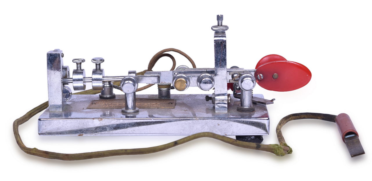 3219 - 1940 Vibroplex Bug Chrome Telegraph Key - Serial Number 116110 thumbnail