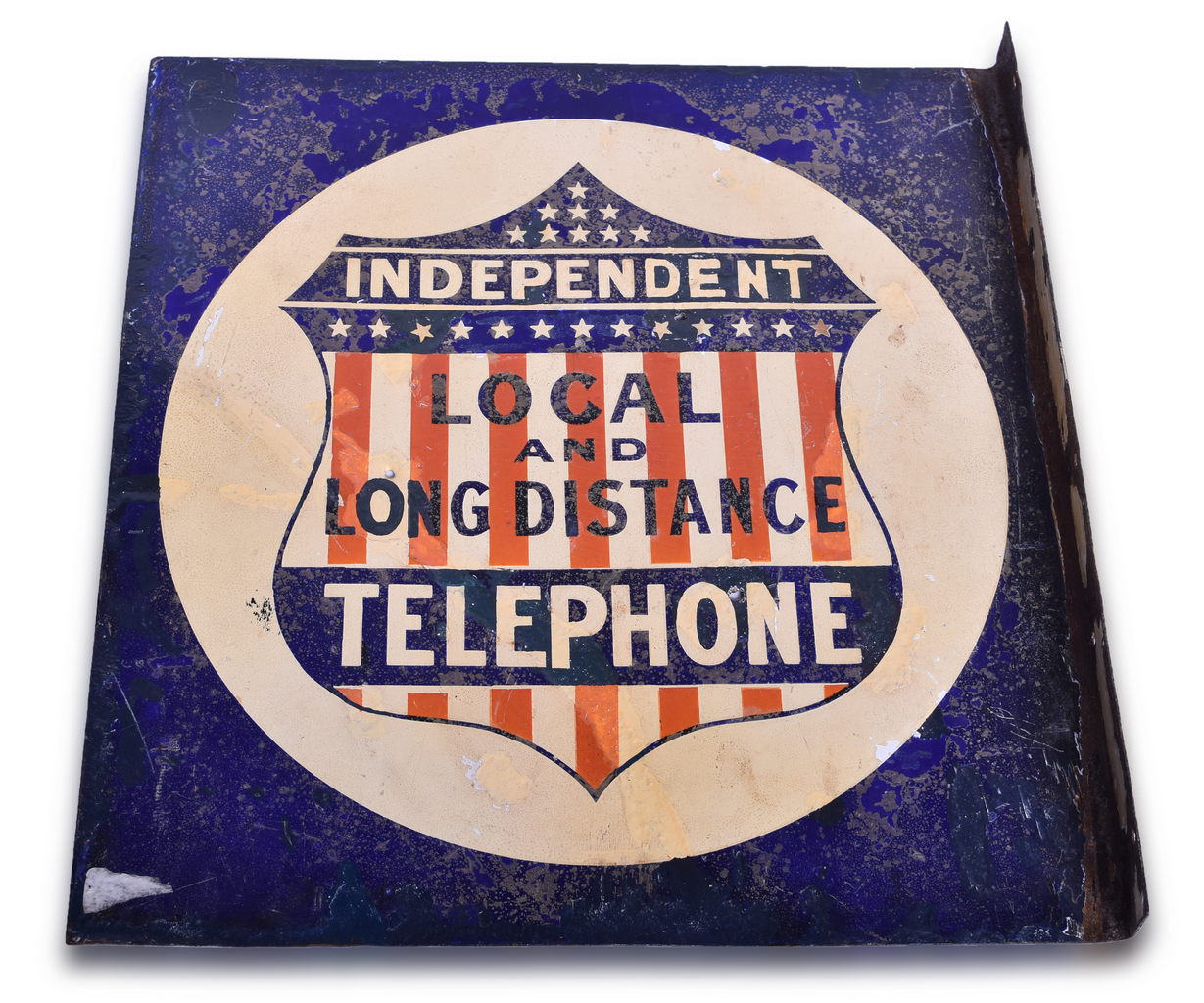 3226 - Independent Telephone Porcelain Flange Sign thumbnail