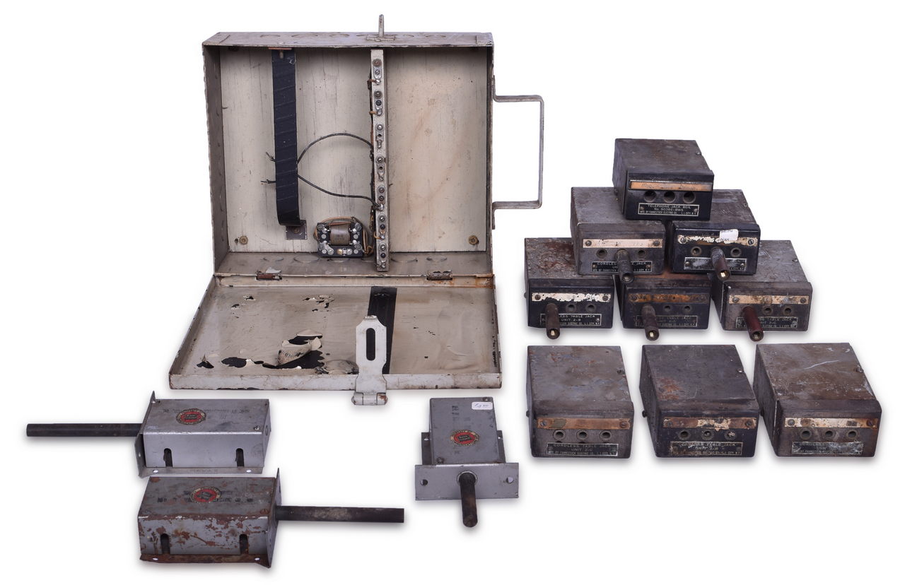 3229 - Group of Rock Island Railroad Communication Devices and Fahnestock Electric Cordless Table Jacks thumbnail