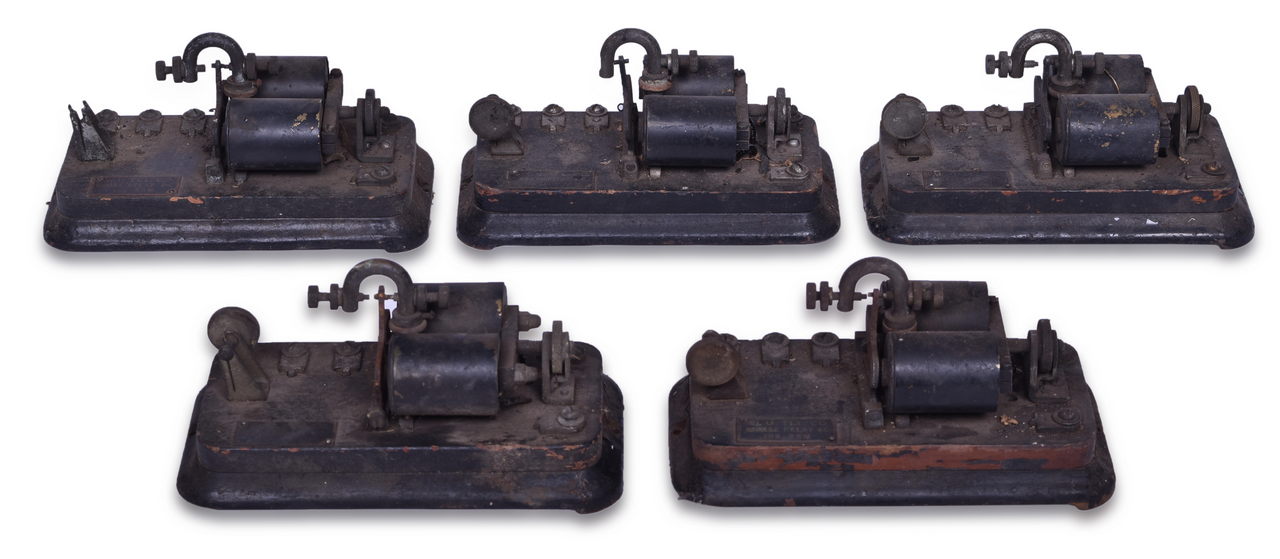 3233 - Five Western Union Telegraph Sounders Morse Relay 4-C 100 Ohm thumbnail
