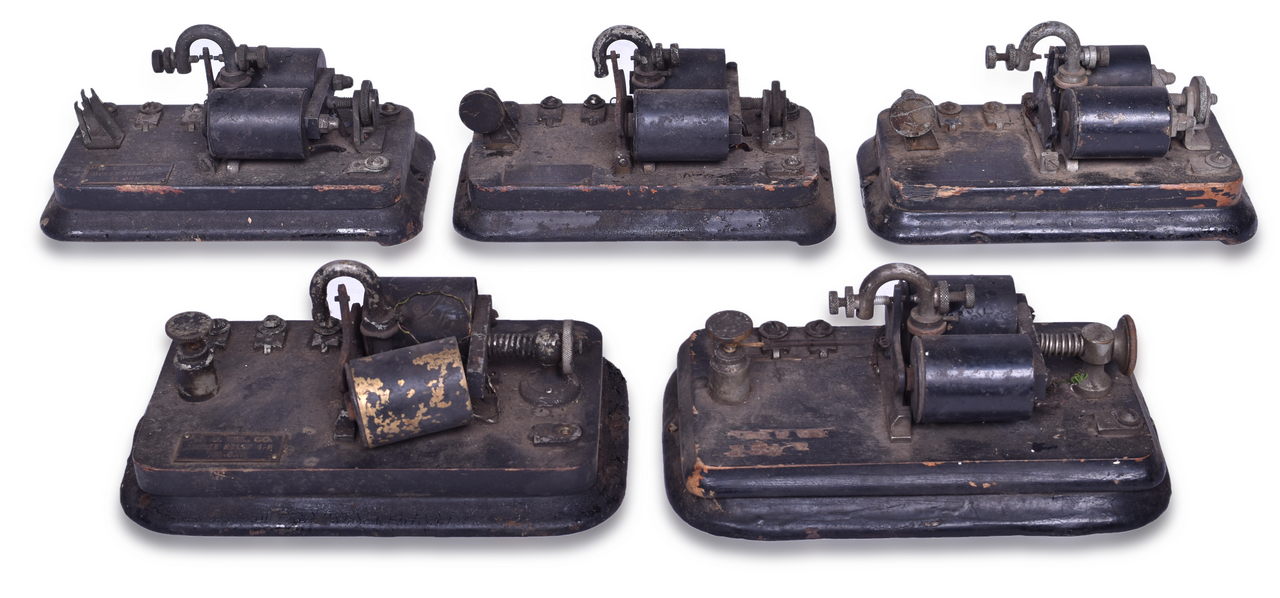 3237 - Group of Five Western Union Telegraph Co. Sounders - Morse Relay 4-B and 4-C thumbnail