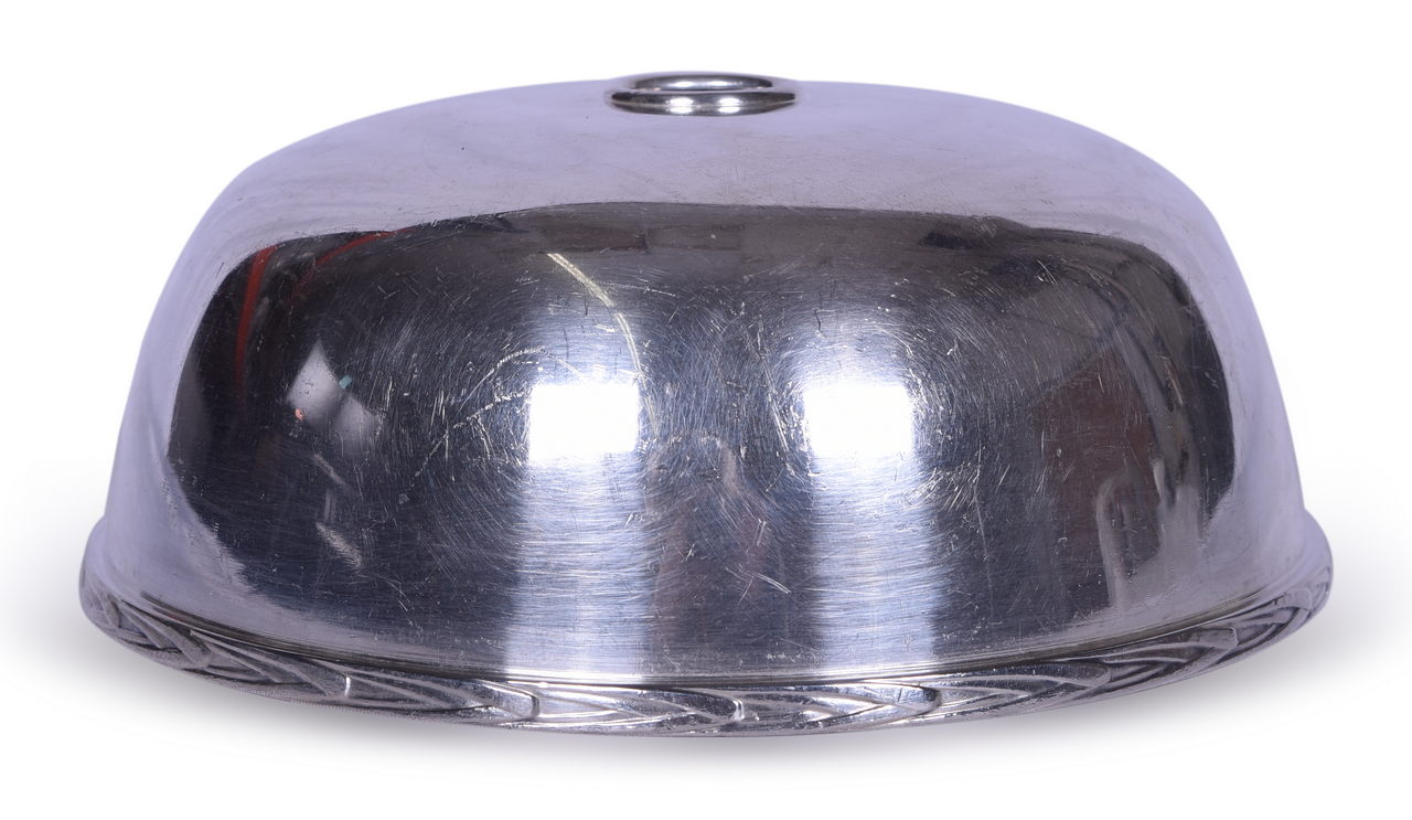 3259 - 1946 New Haven Railroad Silver Hot Food Toast Cover thumbnail