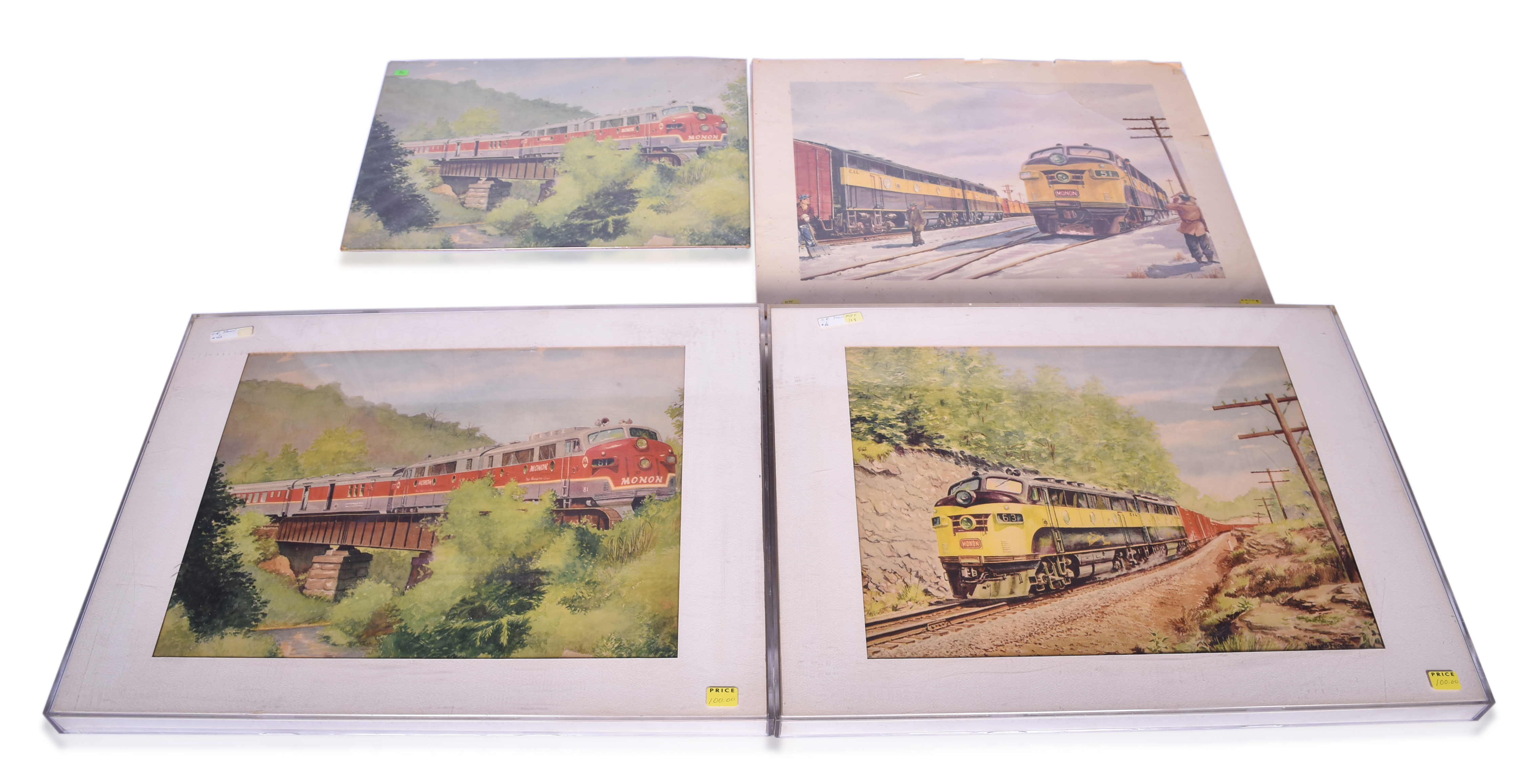 3324 - Group of Four Monon Railroad Advertising Prints thumbnail