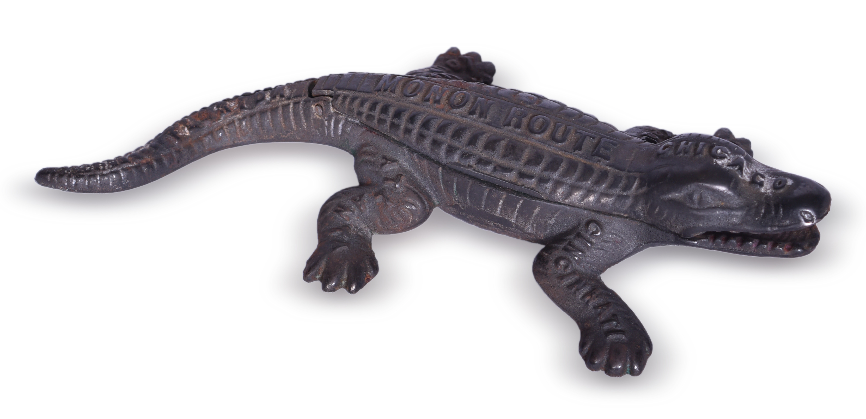 3326 - Monon Railroad Alligator Match Safe - Original Casting thumbnail