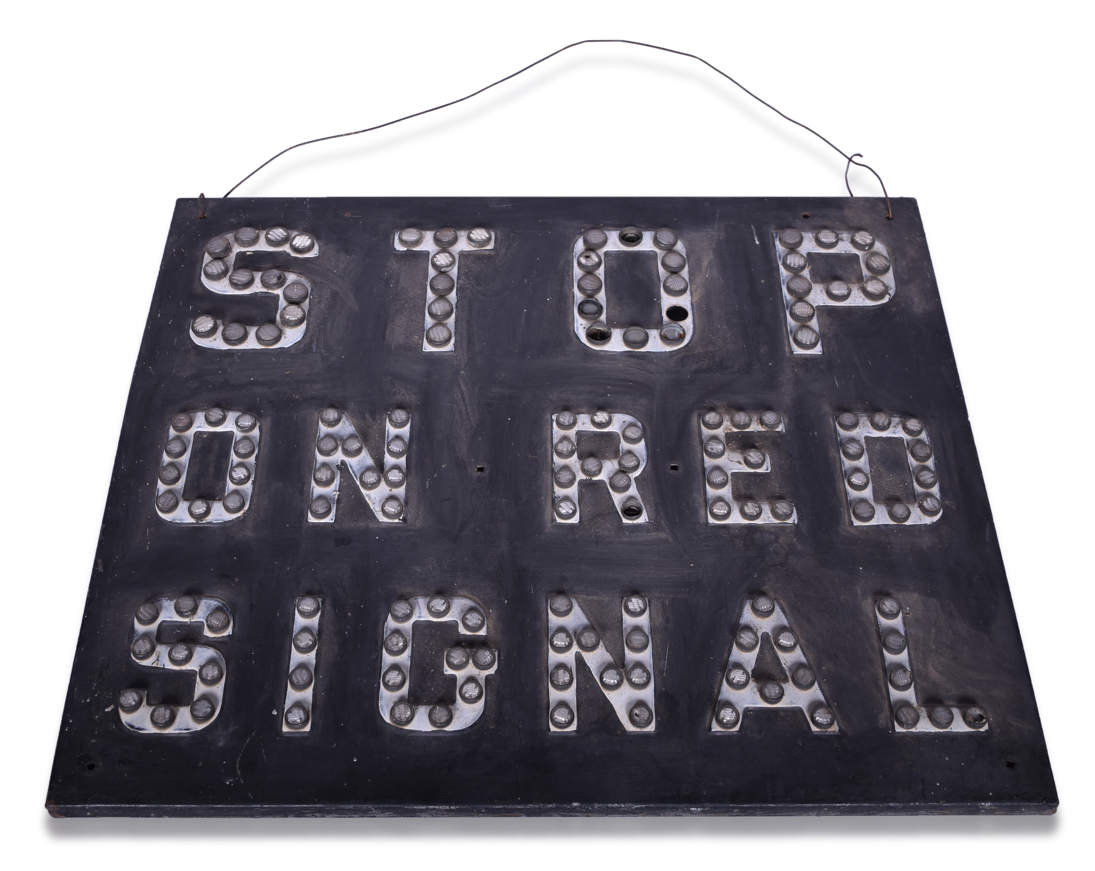 3344 - Stop On Red Signal - Railroad Crossing Sign w/ Plastic Reflectors thumbnail