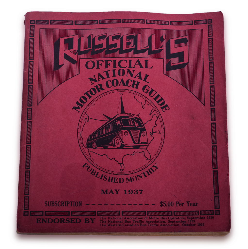3451 - May 1937 Russell's Official National Motor Coach Guide Book thumbnail