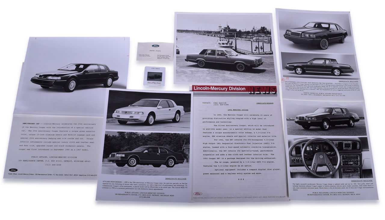 3608 - Mercury Cougar Press Items - Includes Photos, Press Releases, Slide, etc. thumbnail