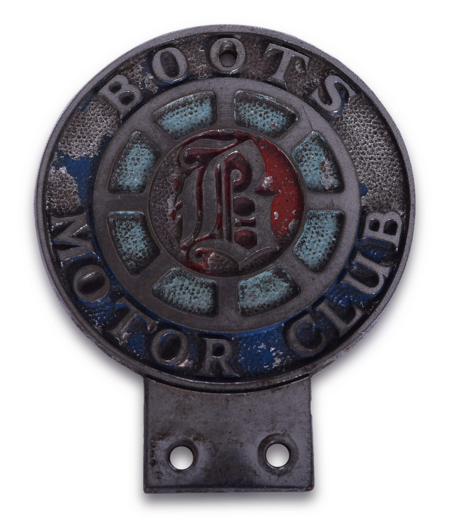 3689 - Boots Motor Club Chrome Badge / License Plate Topper thumbnail