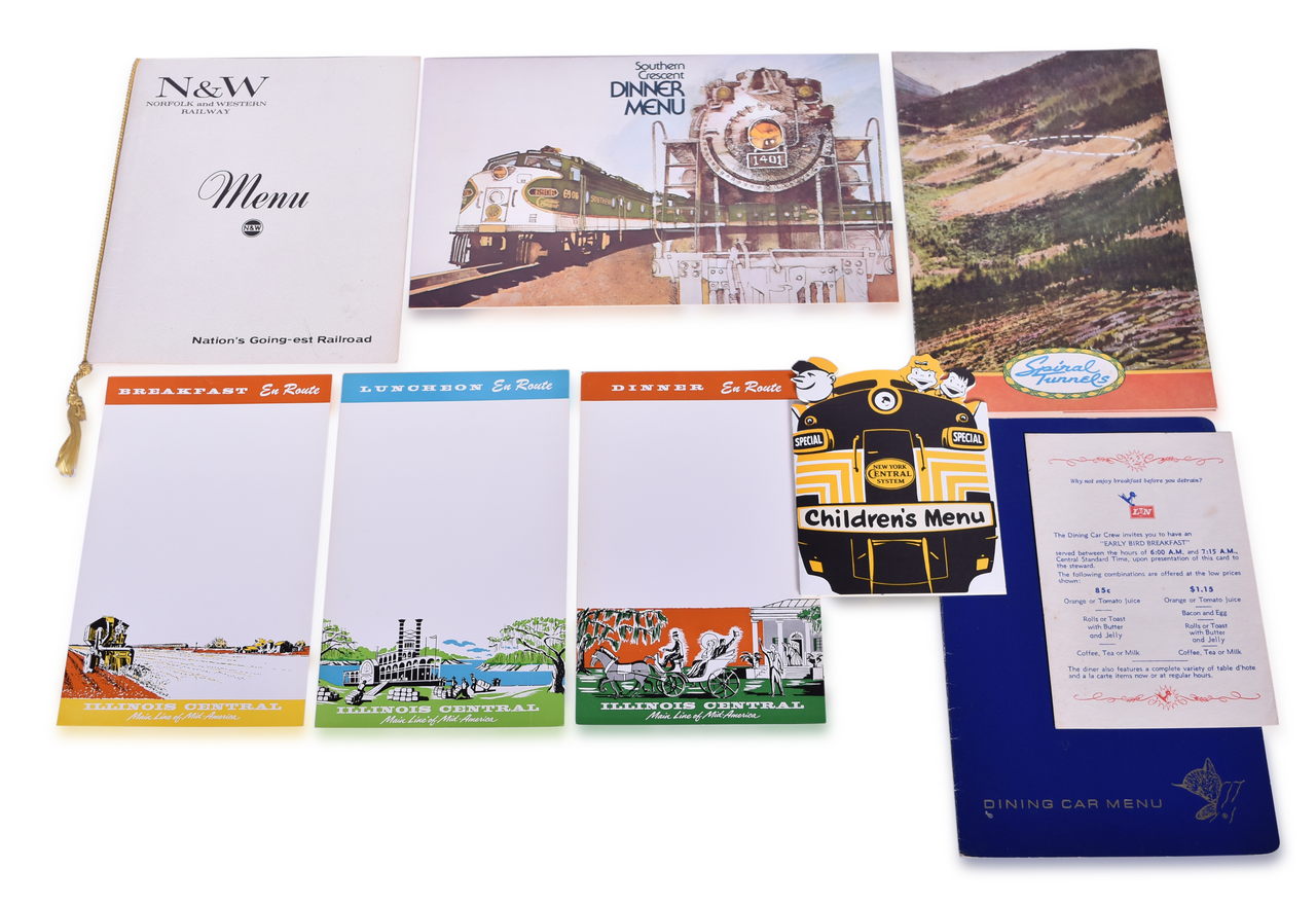 4413 - Railroad Menu Group - New York Central, Chesapeake & Ohio, Illinois Central, Louisville & Nashville, Southern, and More thumbnail