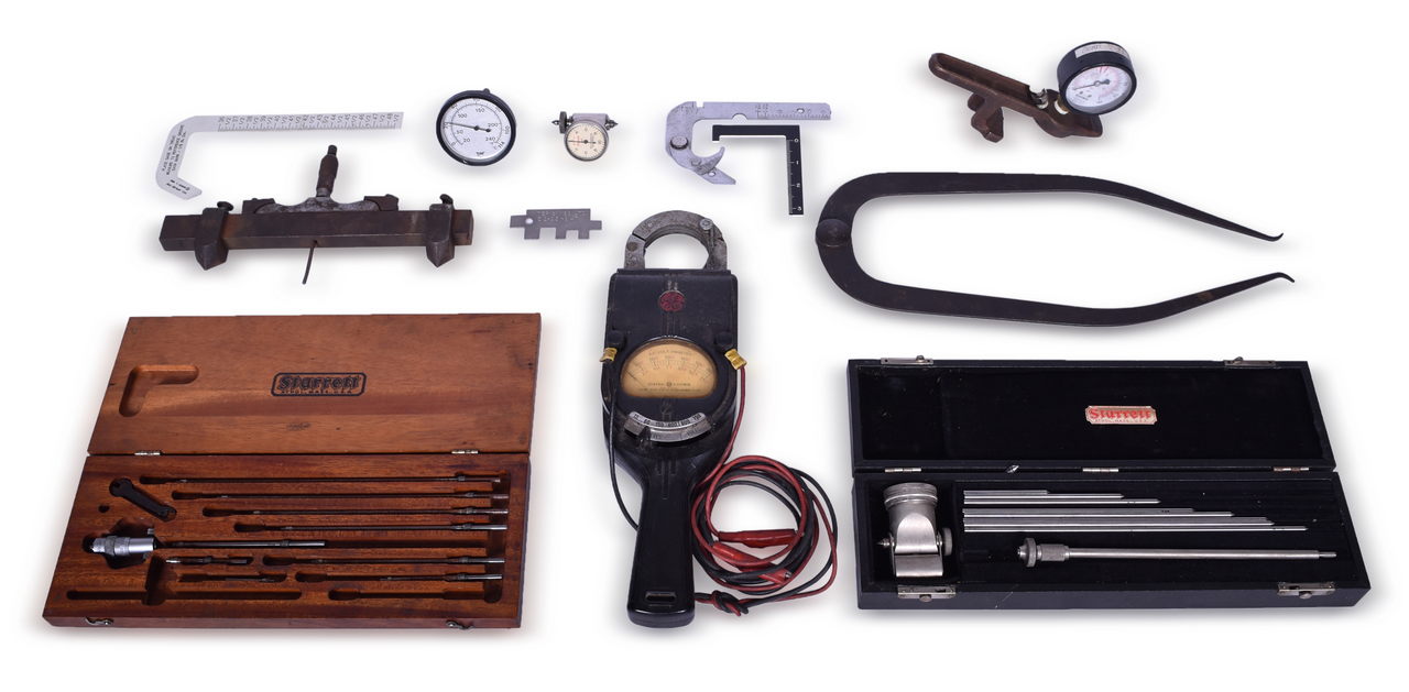 4414 - Railroad Machinest and Electrical Tools - Starrett 696, 124, General Electric 82171, and more thumbnail