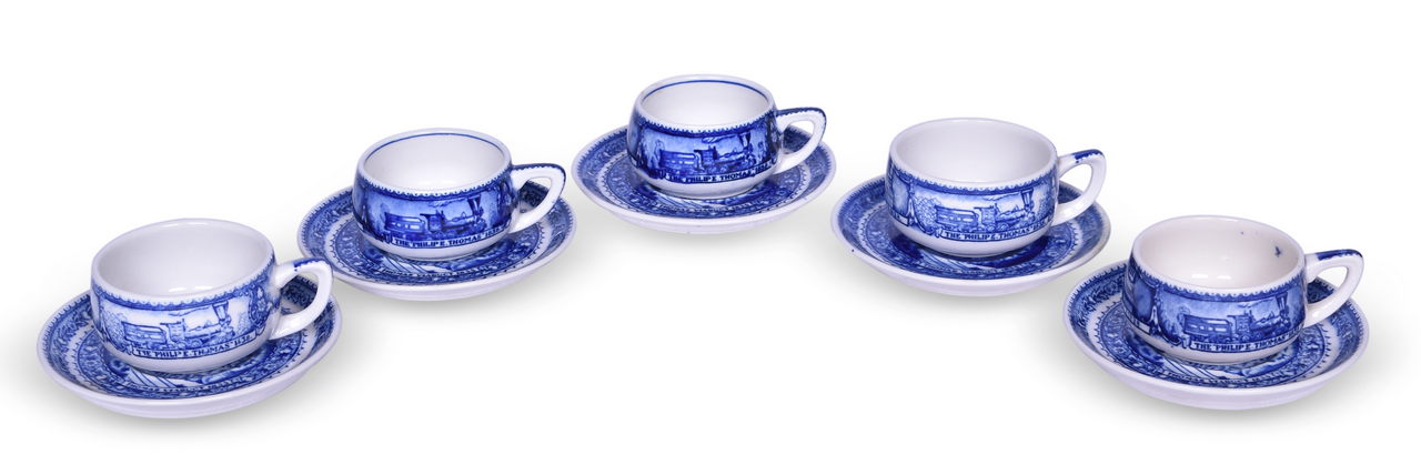 4429 - Five Sets of Baltimore & Ohio Railroad Centenary China Demitasse Cups and Saucers thumbnail