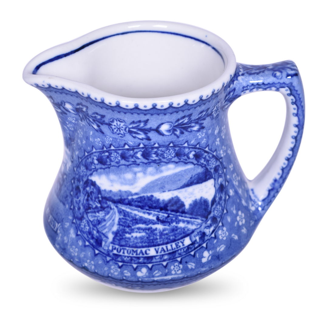 4435 - Scammell's Lamberton China Baltimore & Ohio Railroad Centenary Blue Line Creamer thumbnail