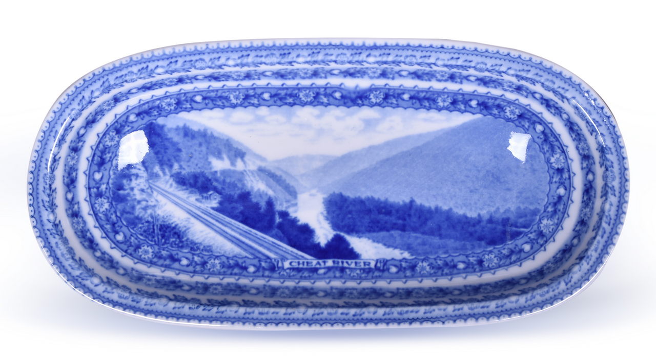 4441 - Baltimore and Ohio Railroad China Centenary Oval Bread Dish thumbnail