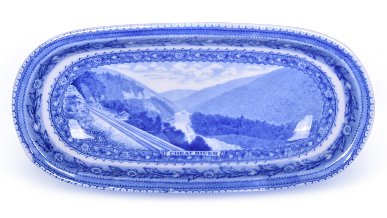 4463 - Baltimore and Ohio Railroad China Centenary Oval Bread Dish thumbnail