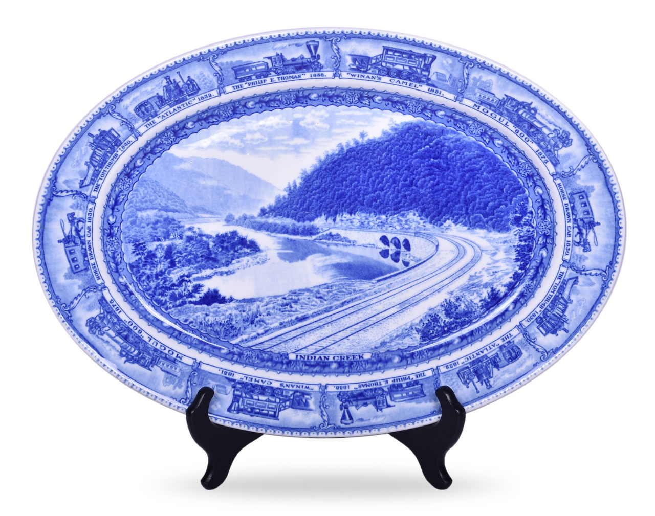 4467 - Large Baltimore and Ohio Railroad China Centenary Oval Turkey Platter - Patent Applied For thumbnail
