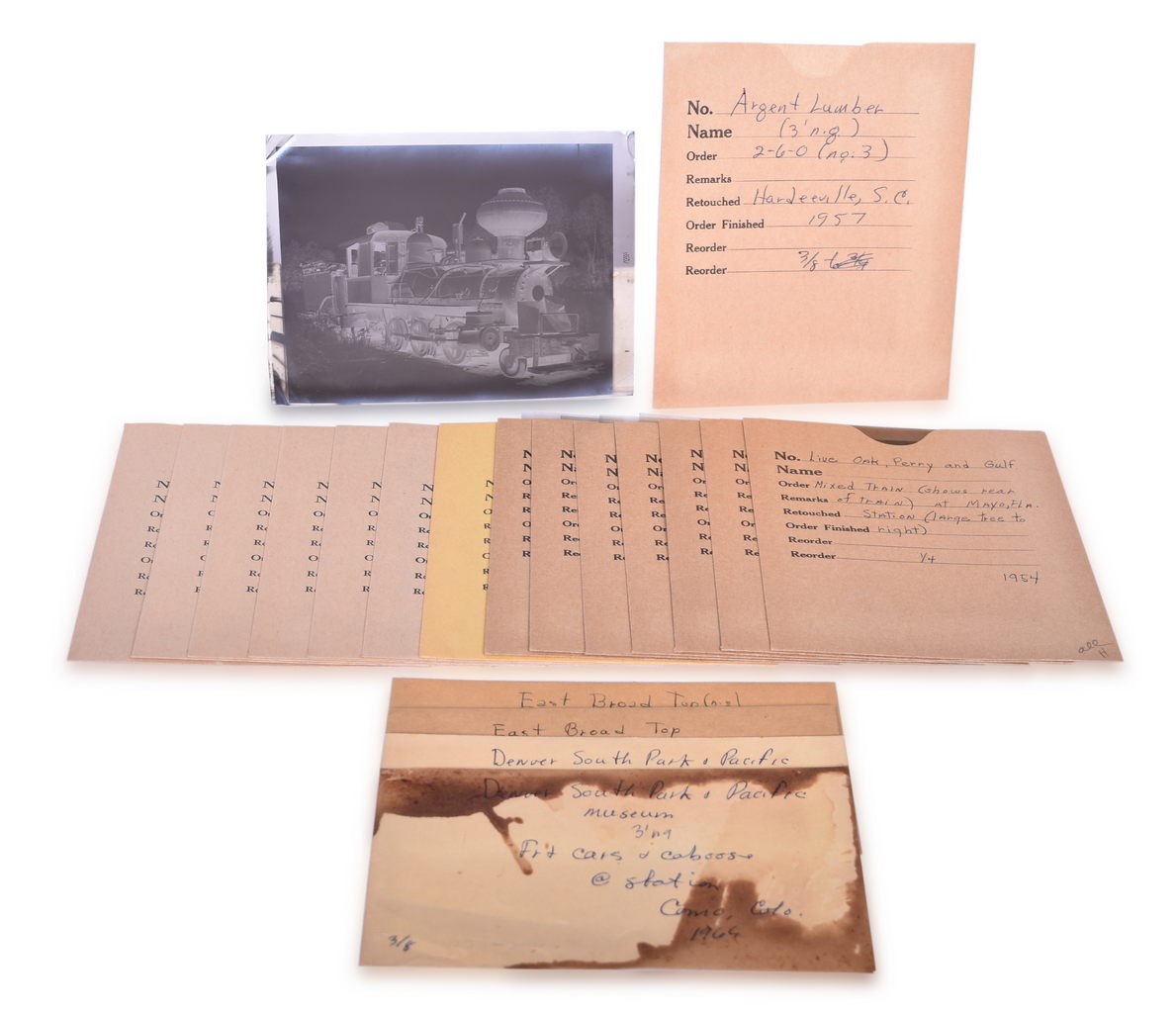 4516 - 21 Black and White Railroad Original Negatives - East Broad Top, DSP&P, Pennsylvania K4 Deadline, etc thumbnail