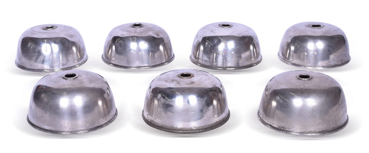 4523 - Seven International Silver Co. Pullman Company Railroad Hot Food Covers thumbnail