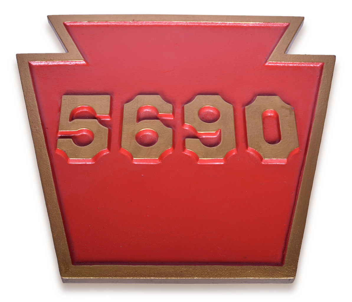 4540 - Pennsylvania Railroad Reproduction #5690 B-1 Boxcab Electric Locomotive Number Plate thumbnail