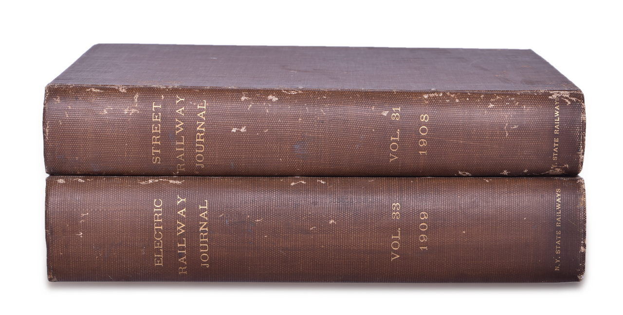 4583 - 1908 and 1909 Street Railway Journal Encyclopedias Volume 31 and 33 thumbnail