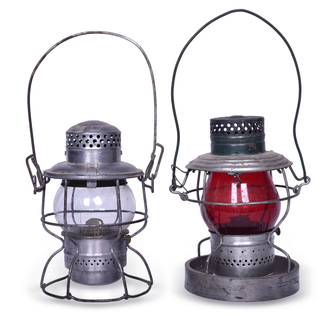 4601 - Pair of New York Central Railroad Lanterns - Handlan and Adlake Kero thumbnail
