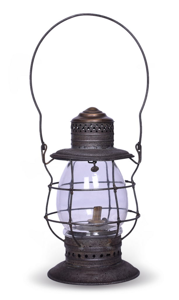 4604 - Brass Top / Bell Bottom Central Railroad of New Jersey Lantern thumbnail