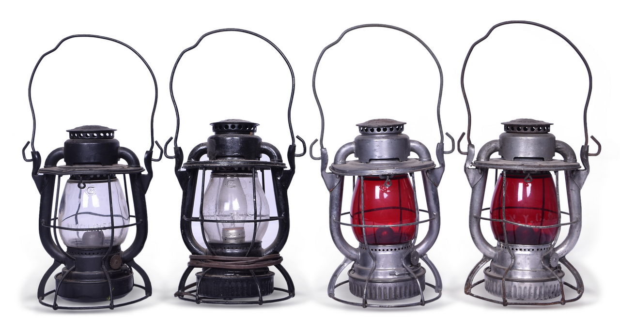 4635 - Four Dietz Vesta New York Central Lines Railroad Lanterns thumbnail