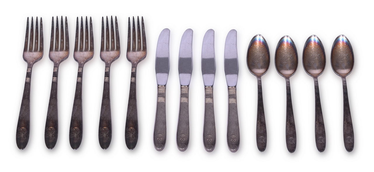 4638 - Four Sets of Monon Railroad Flatware - Zephyr Spoons, Knives, and Forks - Plus Extra thumbnail