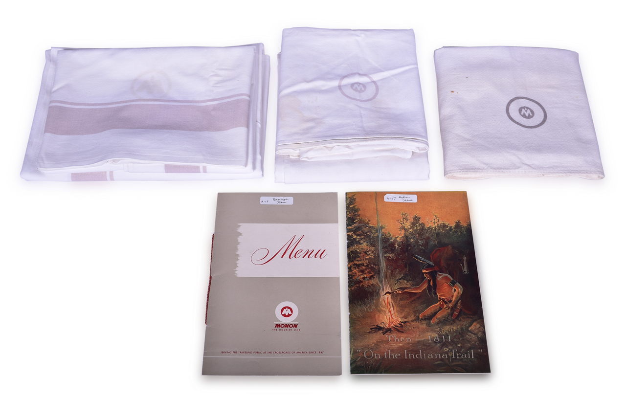 4640 - Monon Railroad Dining Car Linens, Menu, and Paper thumbnail