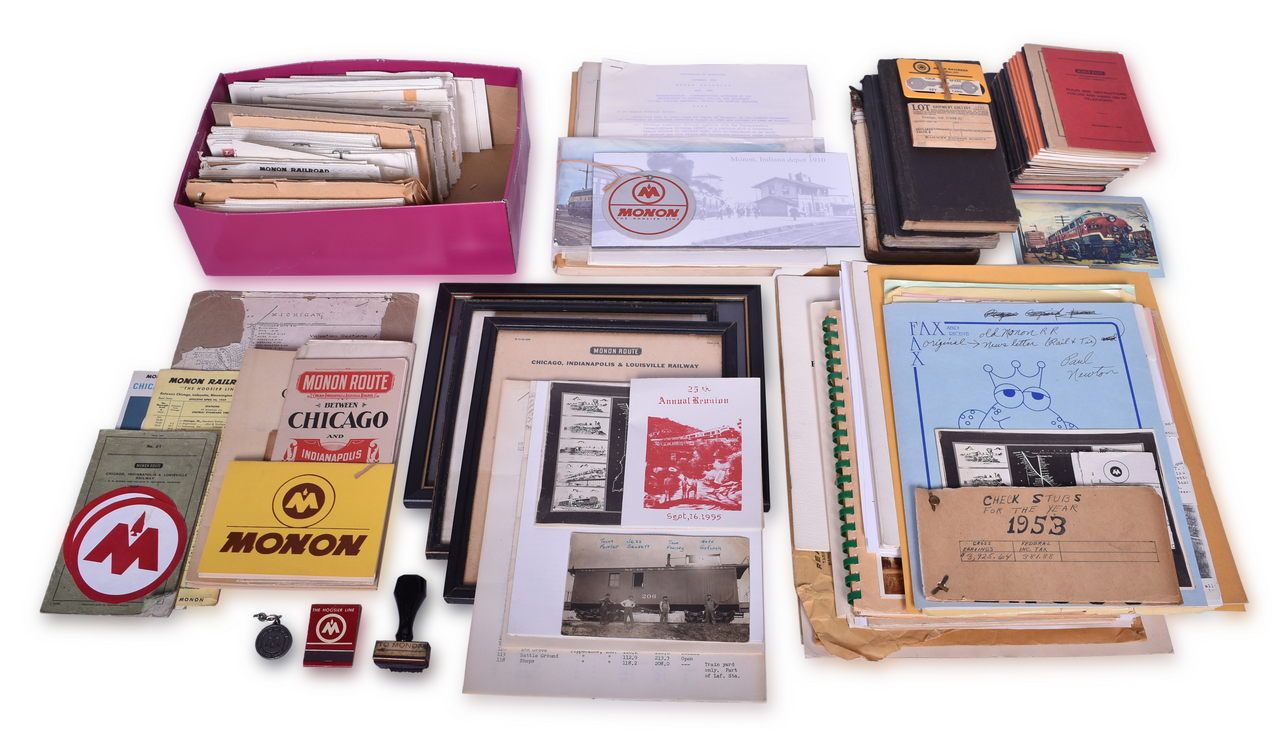 4677 - Large Group of Monon Railroad Paper Ephemera - Rule Books, Photographs, Inspection Certificates, Mailing Envelopes, and More thumbnail