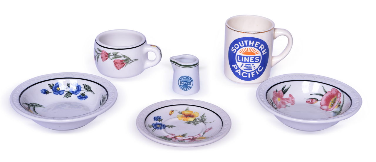 4005 - Southern Pacific Railroad Prairie Mountain Wildflowers Coffee Cup, Saucer, Bowls, Fantasy Creamer, and Mug thumbnail