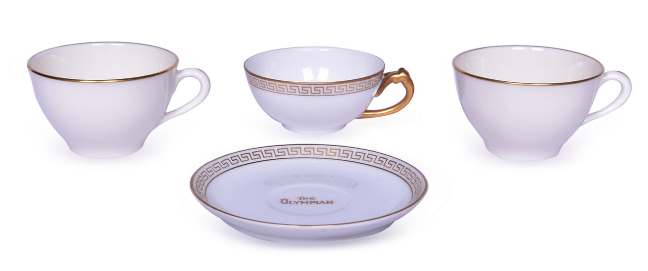 4007 - Chicago, Milwaukee, & St. Paul Railroad Olympian Tea Cups and Saucer thumbnail