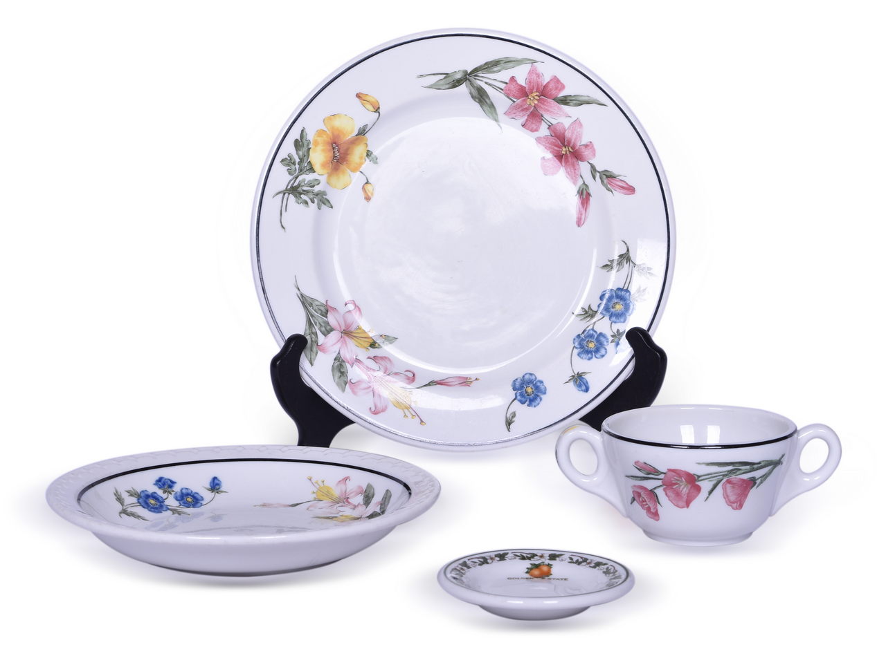 4023 - Four Pieces of Southern Pacific Railroad China - Prairie Mountain Wildflowers and Golden State thumbnail